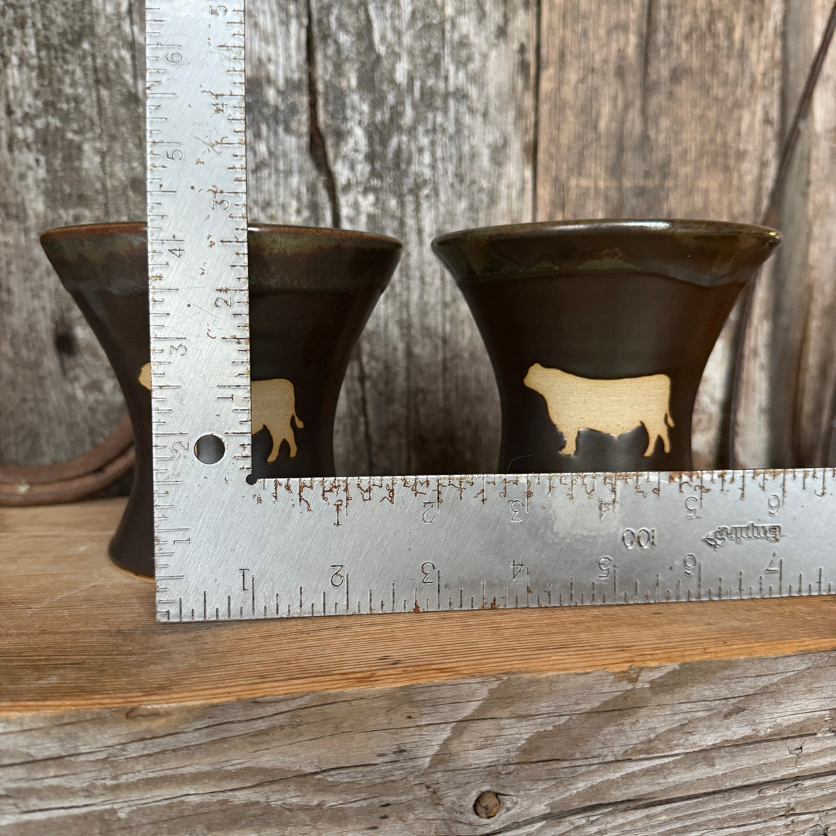 Margtini Cup Set of 2 - Leather Cattle
