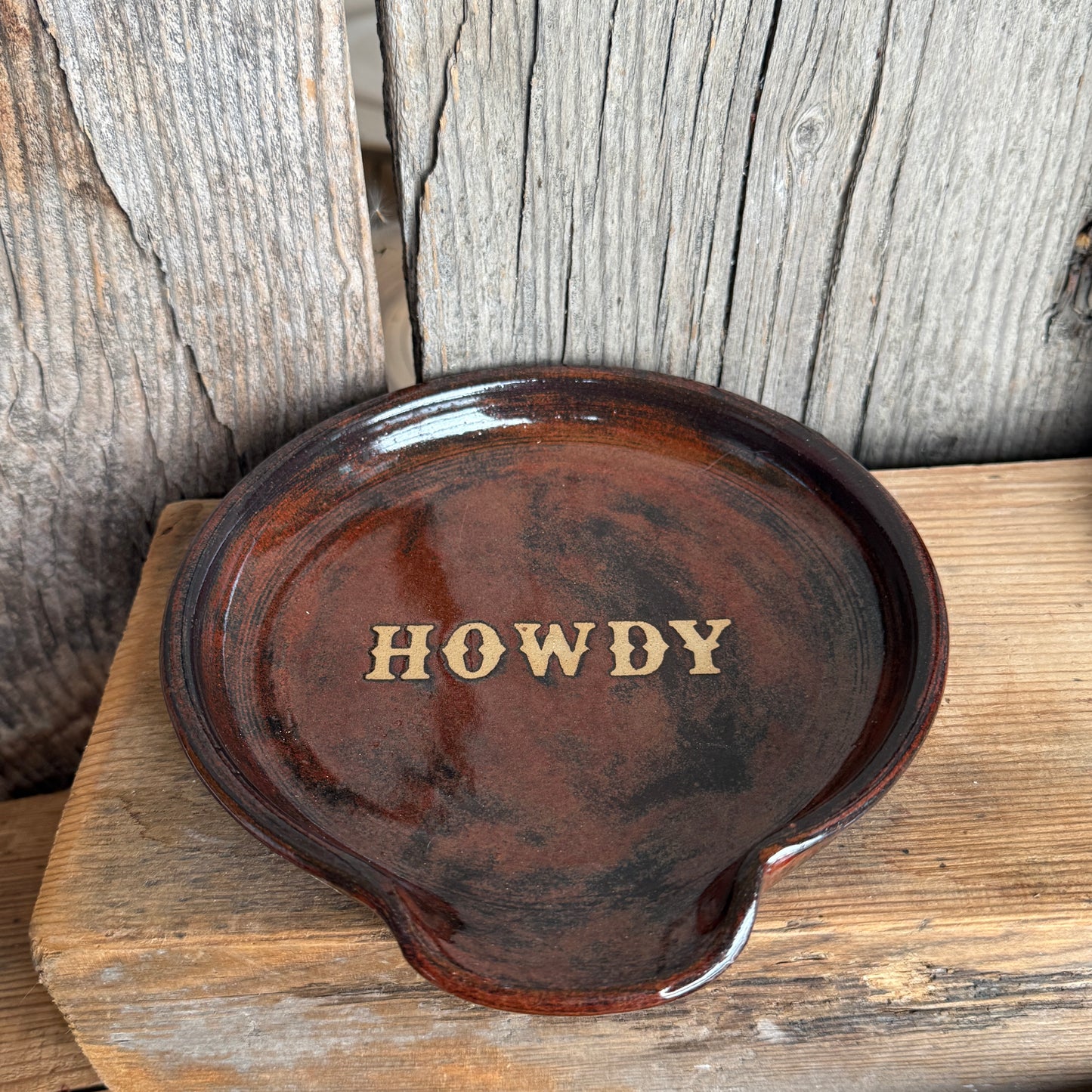 Spoon Rest - HOWDY Rust (2)