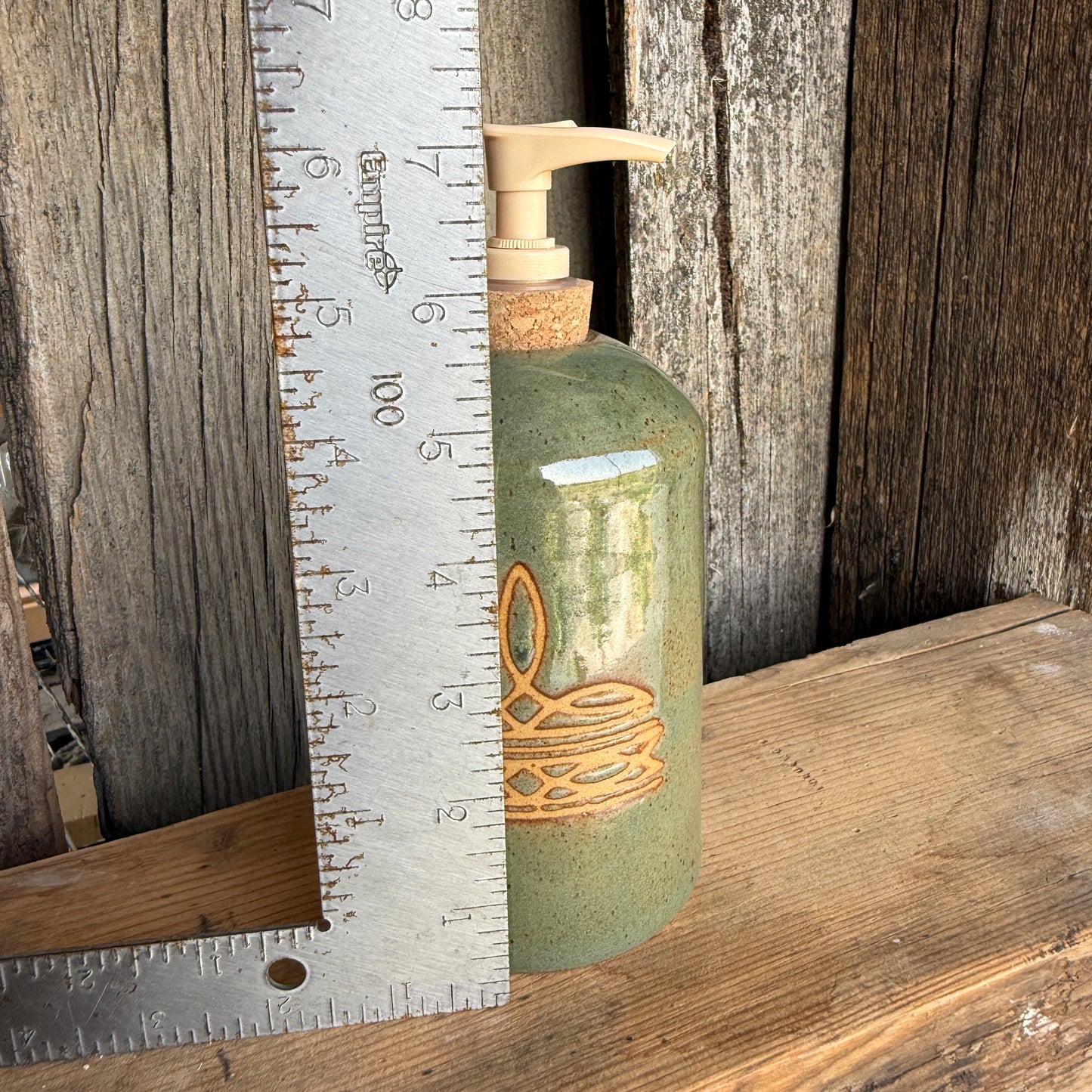 Soap Bottle - Bootstitch : sagebrush patina