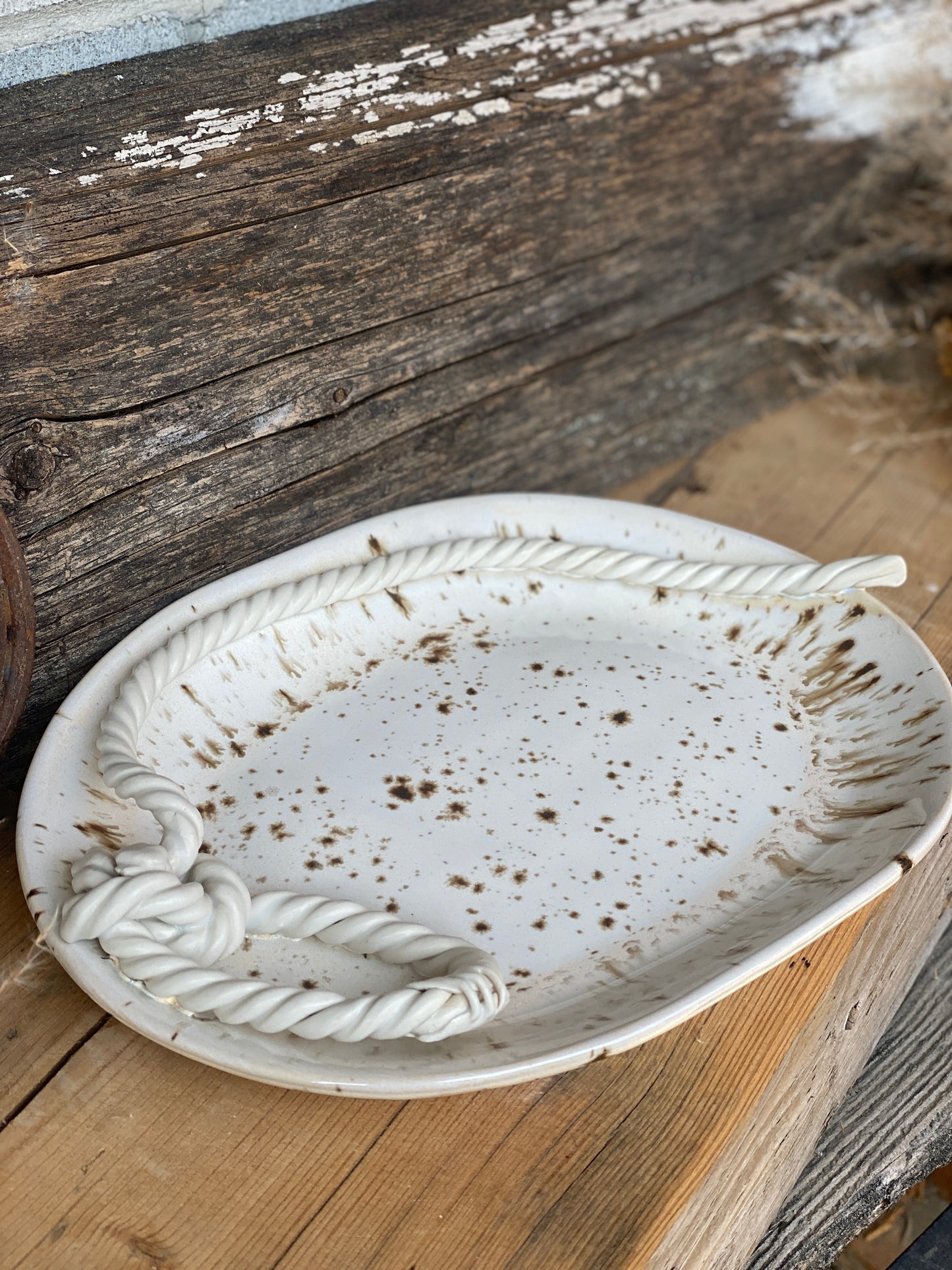 11” Rope Platter in Birch Tree