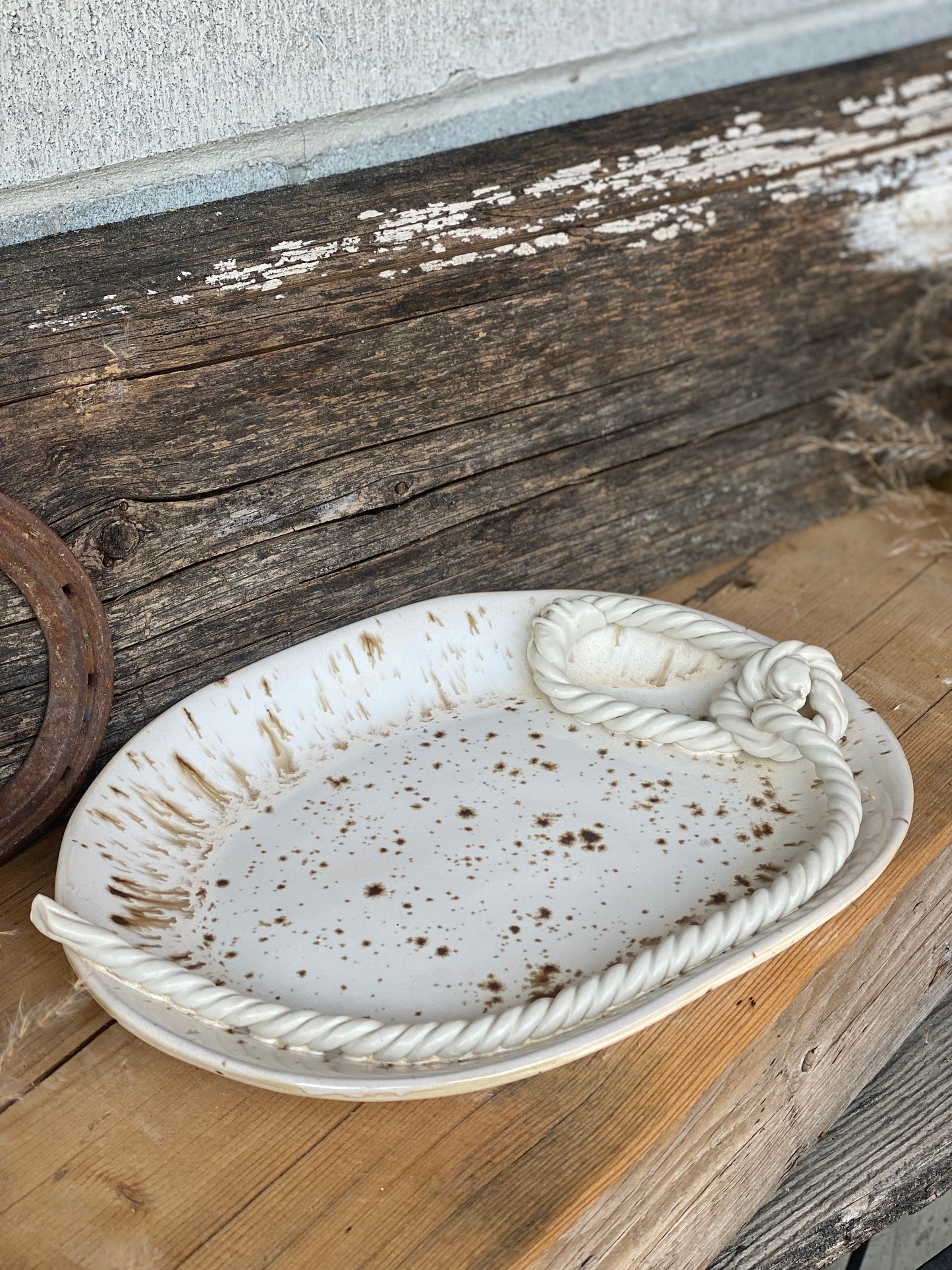 11” Rope Platter in Birch Tree
