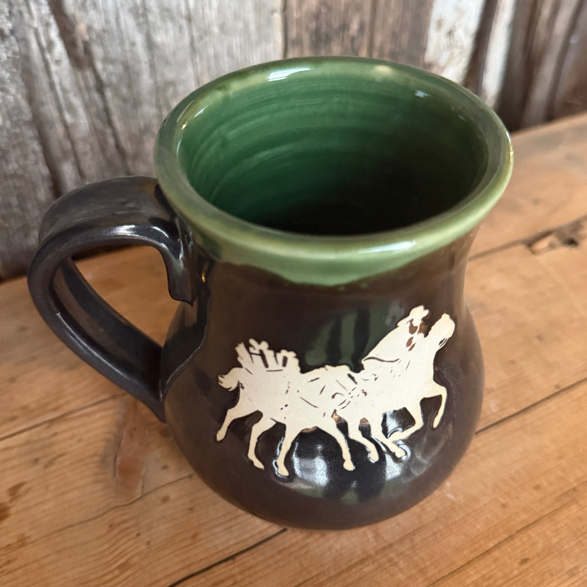 Coffee Mug - Gunmetal Pony Express Christmas