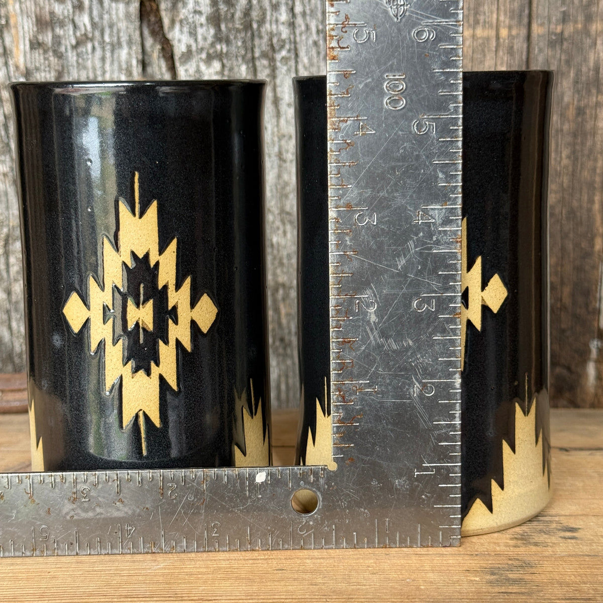 Cup Set of 2- Gunmetal Southwestern