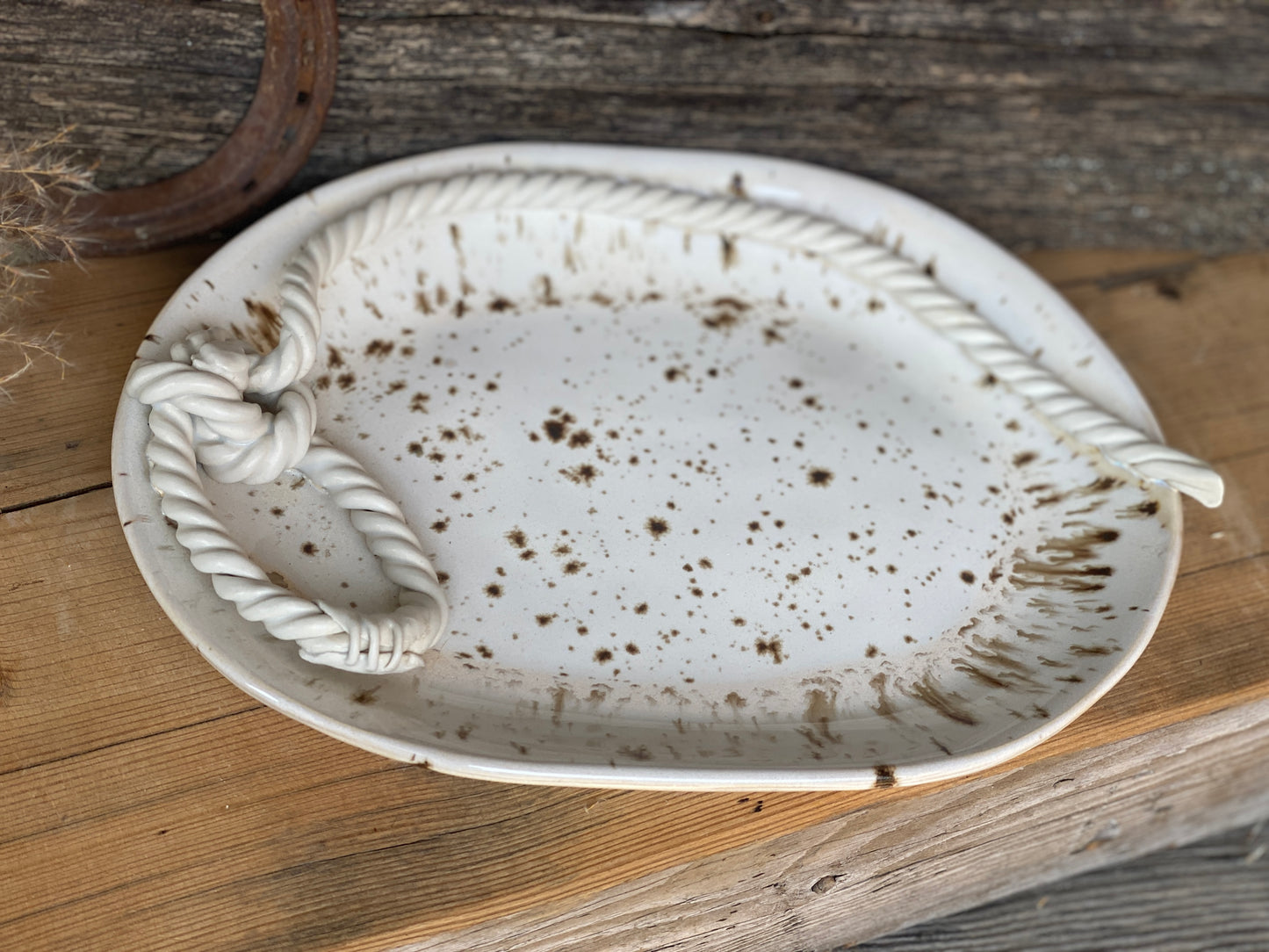 11” Rope Platter in Birch Tree