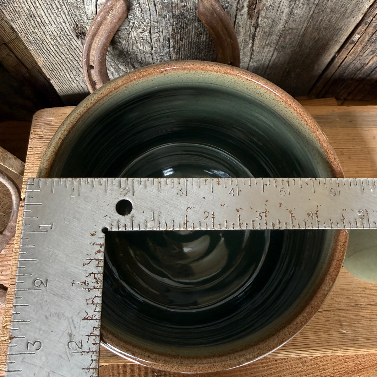 Kitchen Utensil Crock, spoon rest and oil bottle- Sagebrush Branded Cattle