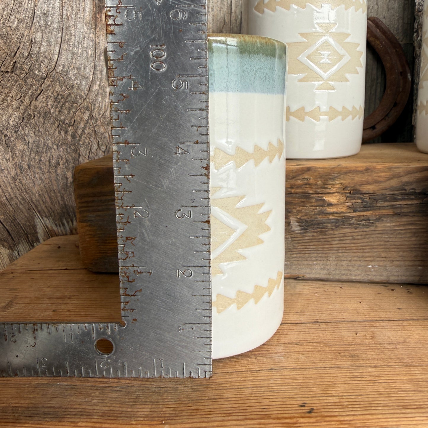 Cup Set of 4 - Southwestern White and Sagebrush