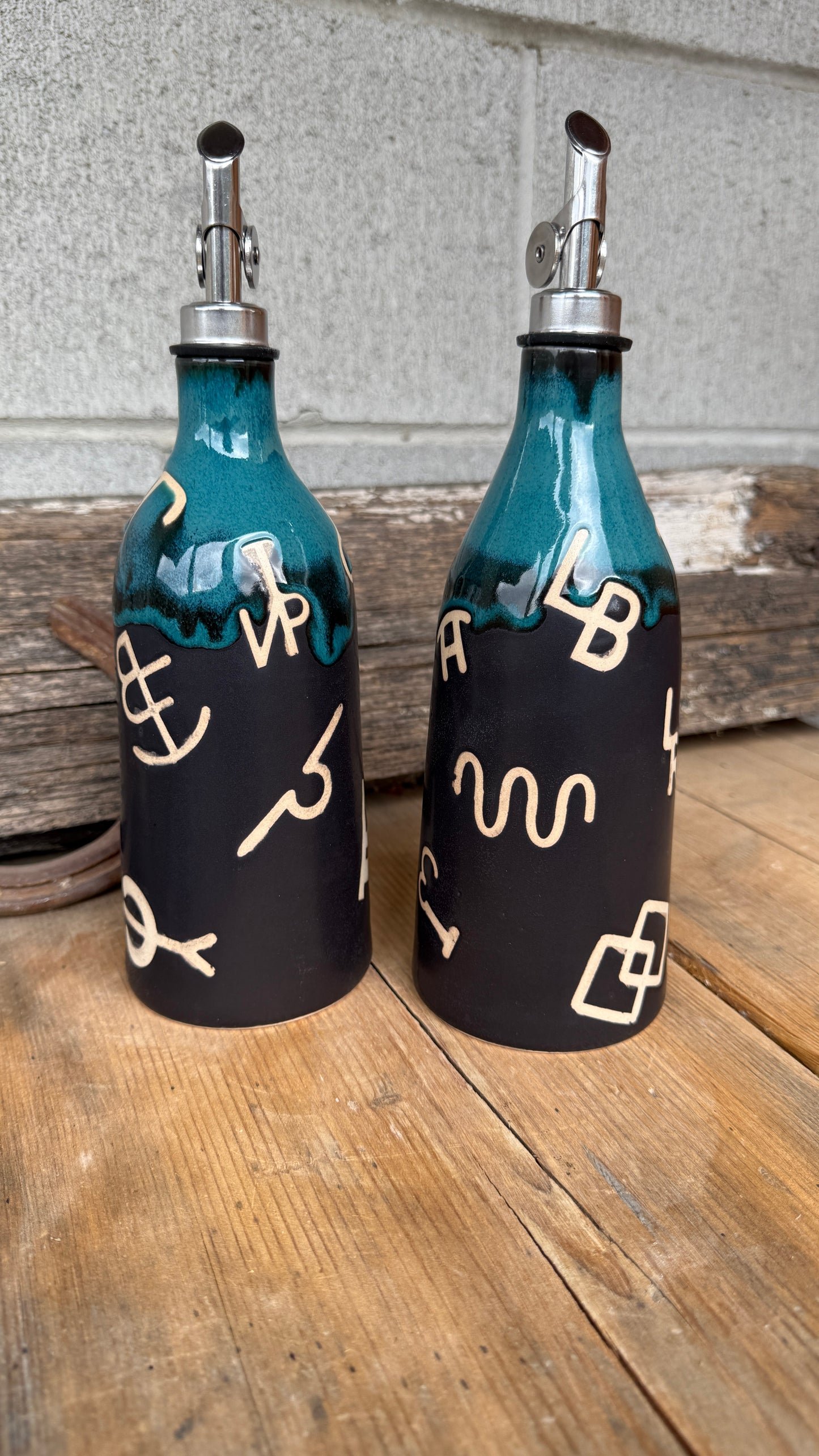 Set of 2 Branded Oil Bottles