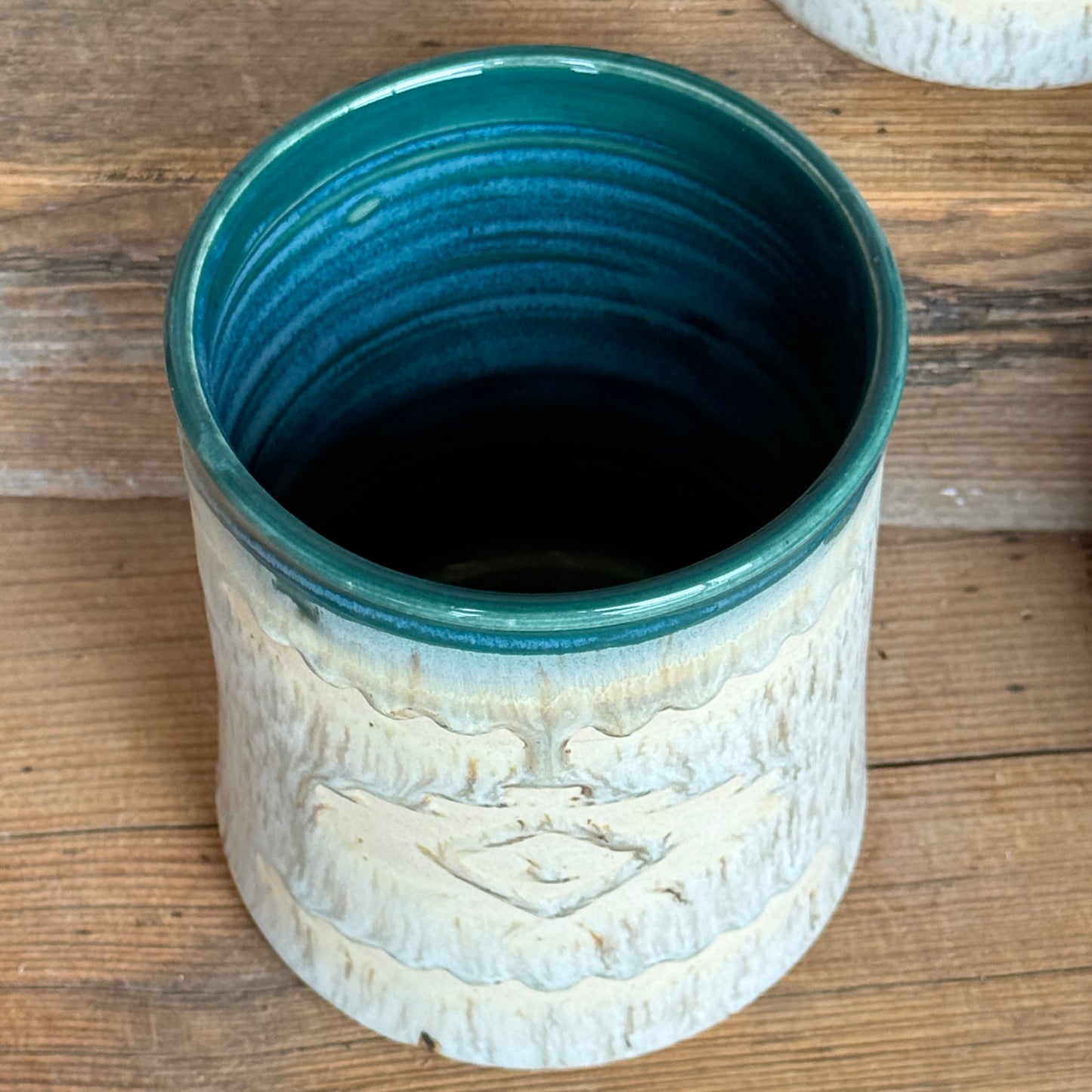 Cup Set of 4 - Southwestern Speckle park and Turquoise Green