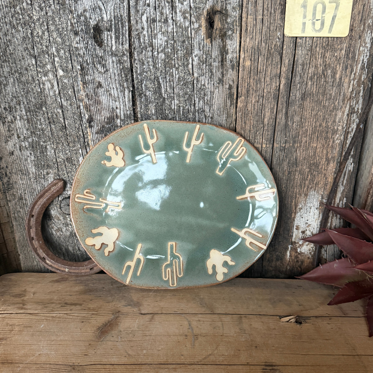 Platter Plate 10.5” Sagebrush Cactus