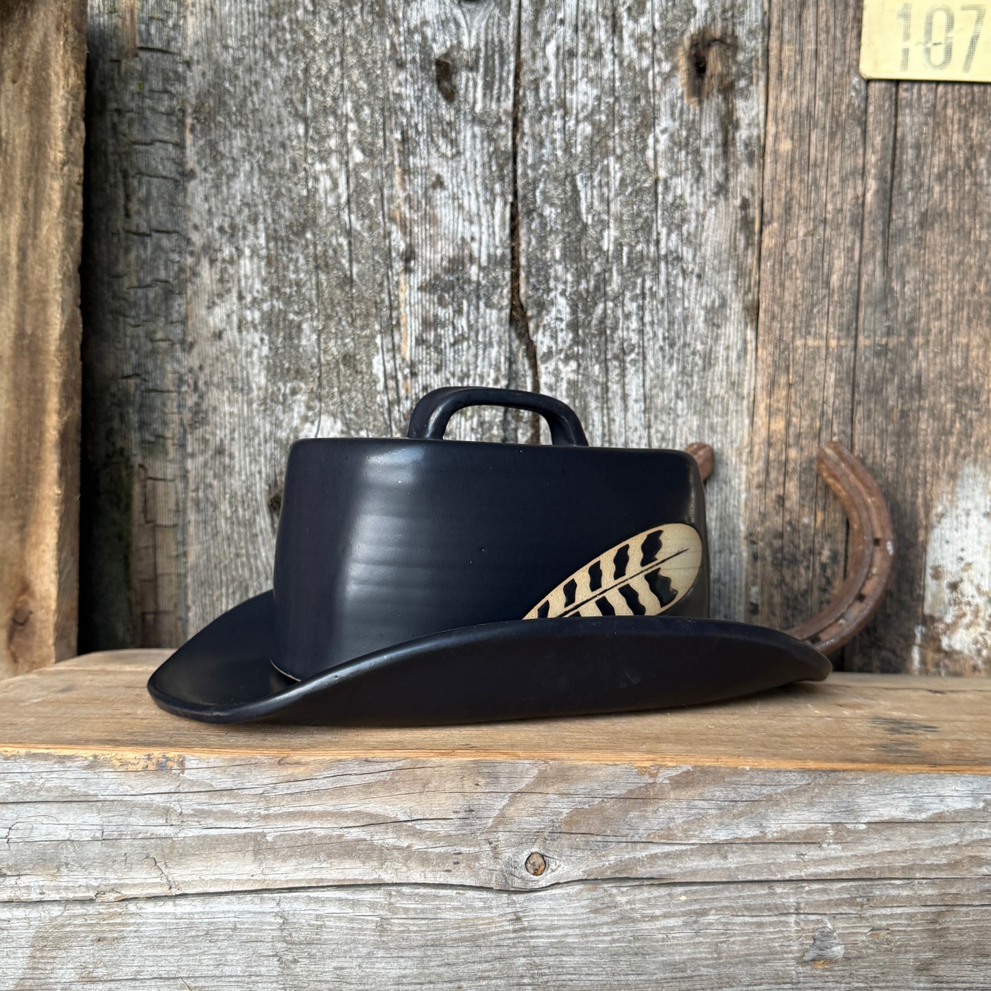 Cowboy Hat Butter Dish 2