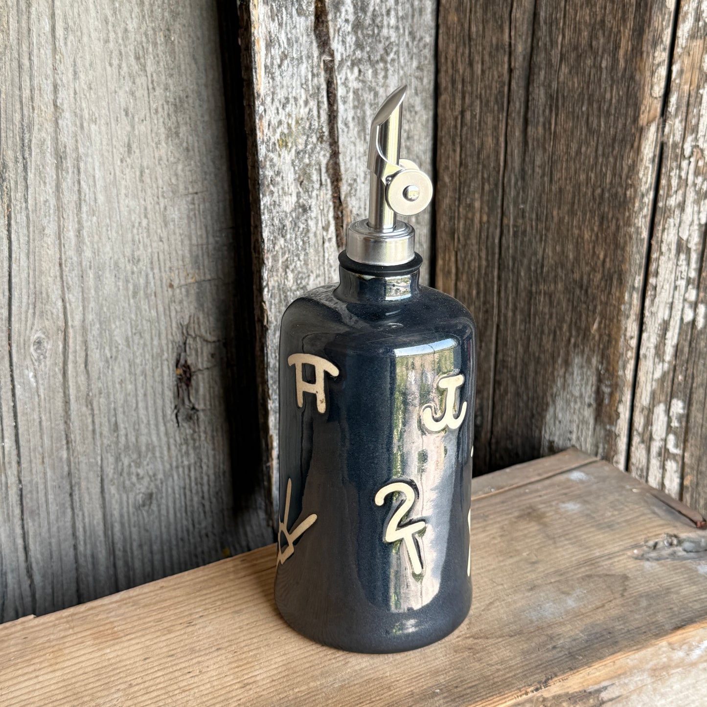 Oil Bottle -  Branded  - Gunmetal 2