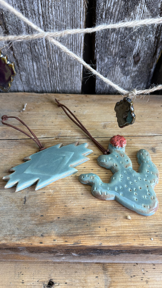 Cowboy Christmas ornament and garland bundle