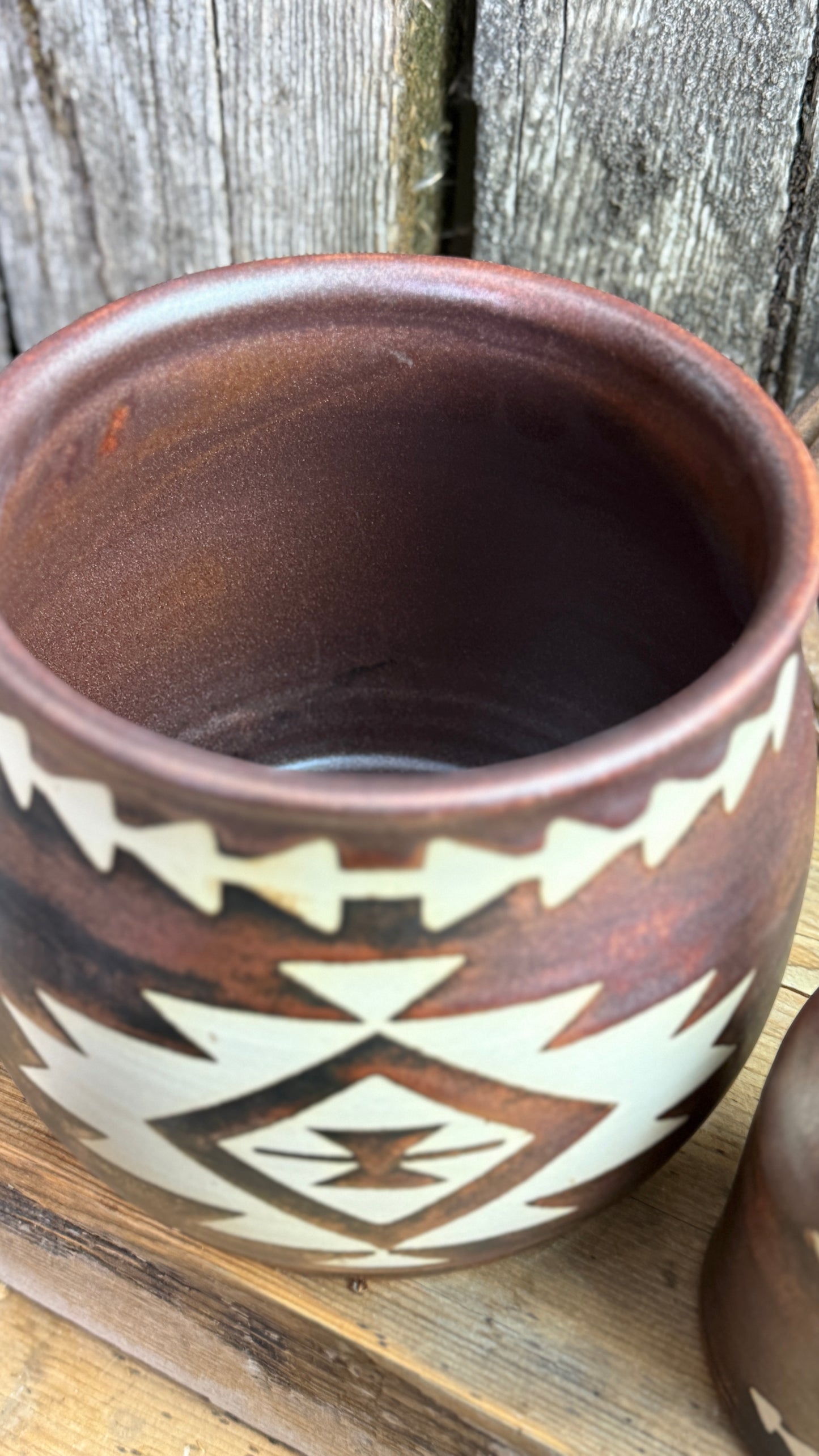 Kitchen Utensil Crock and soap dispenser - Copper southwestern