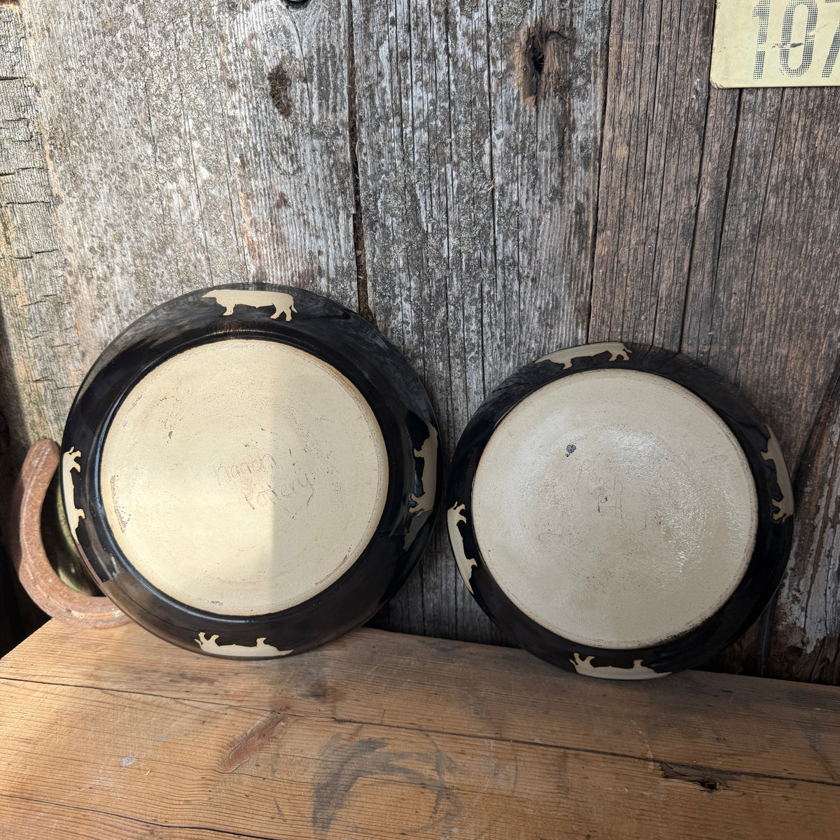 Girl Dinner Bowl/Plate Set of Small and Medium