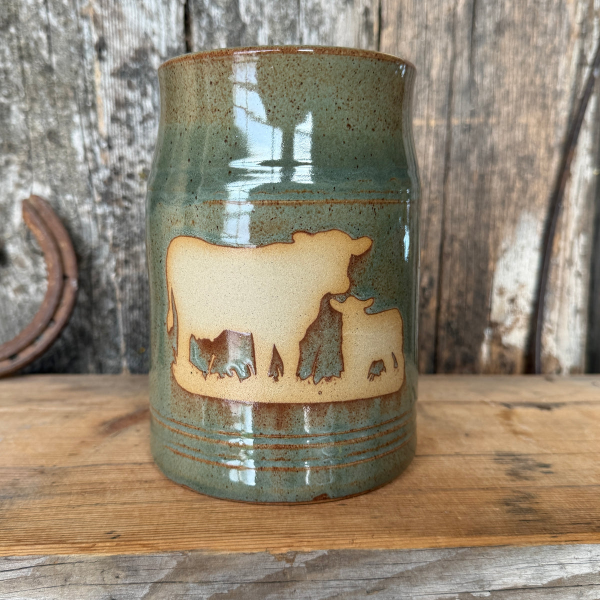 Vase Cattle Southwestern