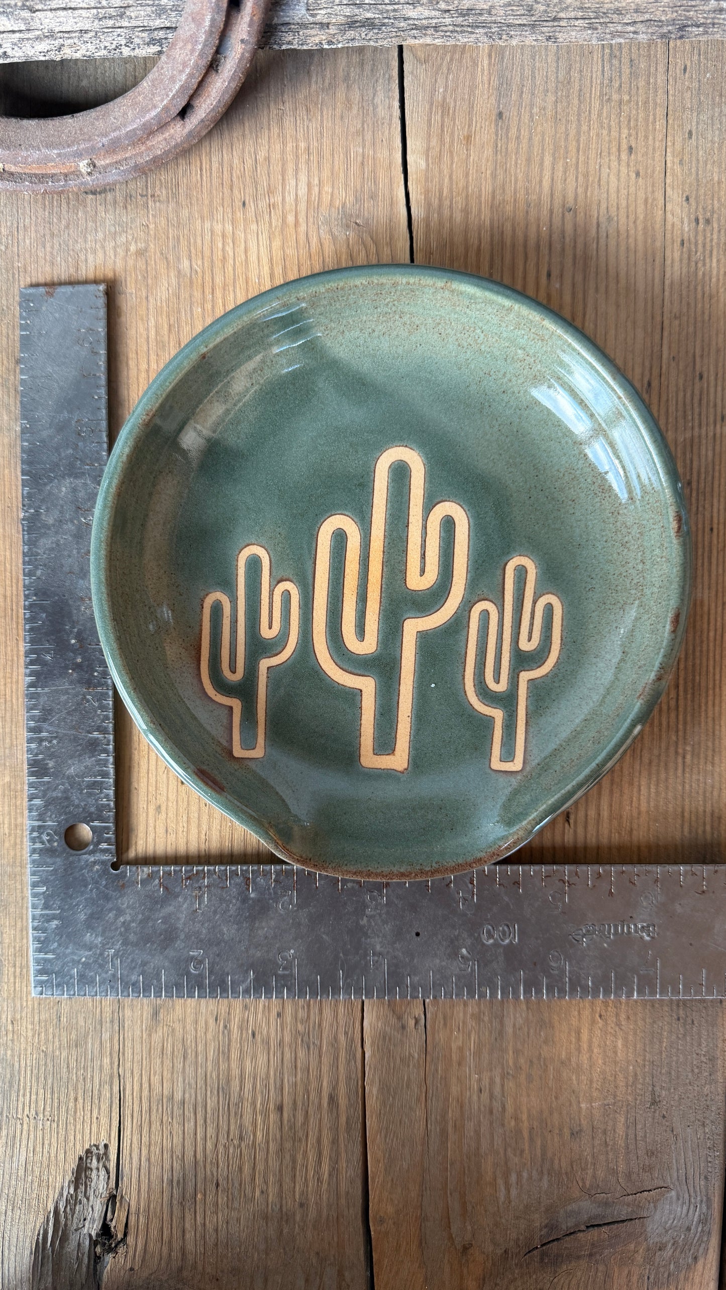 Set- Cactus Oil Bottle and spoon rest