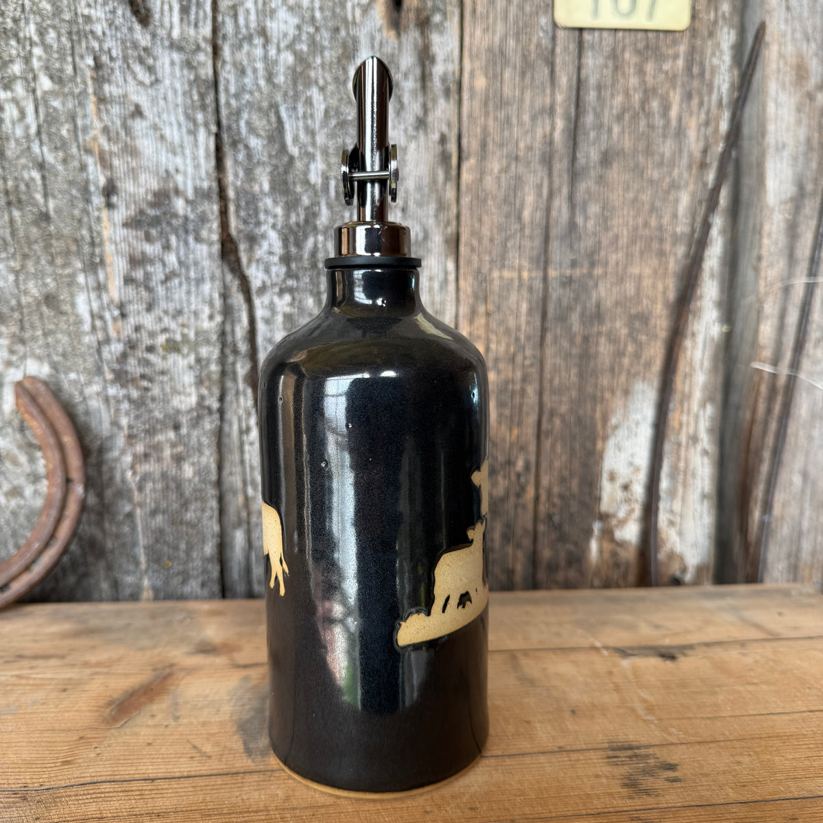 Oil Bottle  - Gunmetal Cattle
