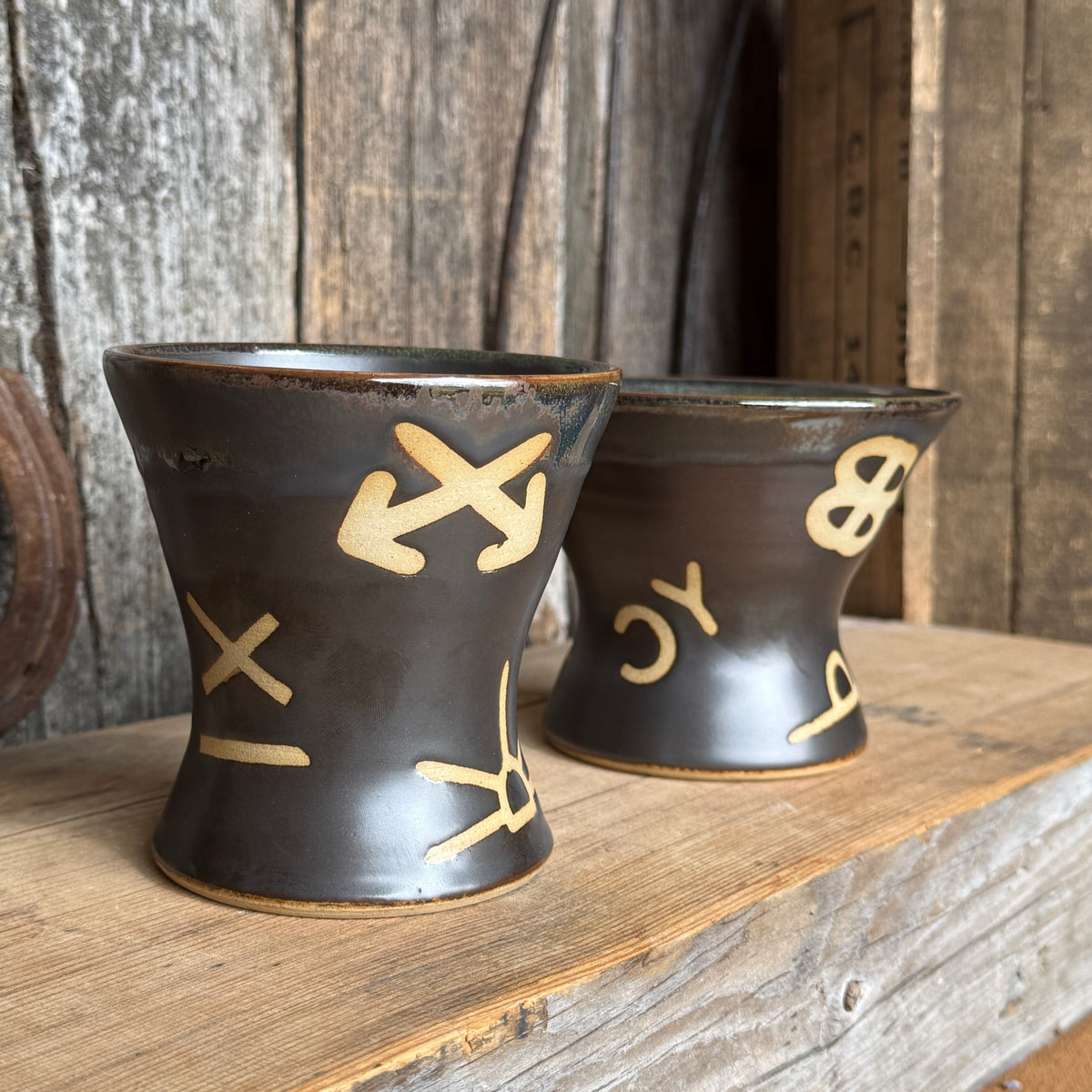 Margtini Cup Set of 2 - Leather Branded