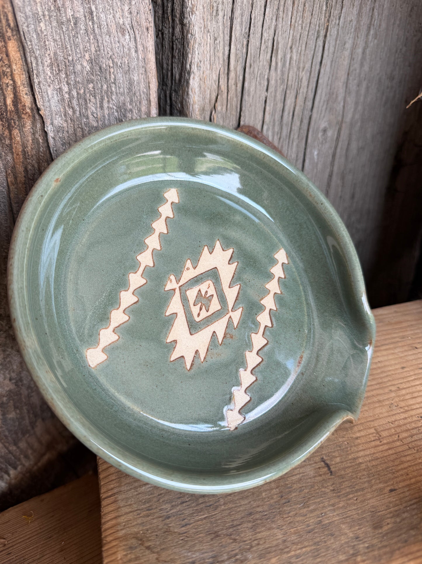 Kitchen Utensil Crock, spoon rest and Oil Bottle - sagebrush southwestern