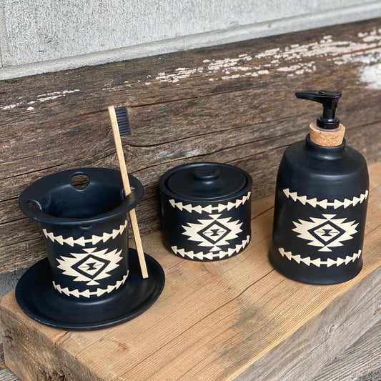 Bathroom set of 3 black