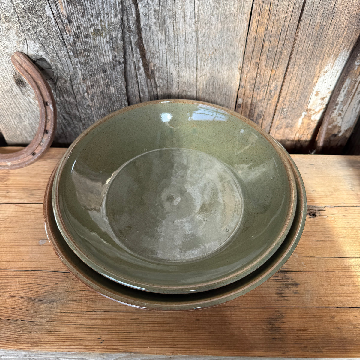 Girl Dinner Bowl/Plate Set of Medium and Large