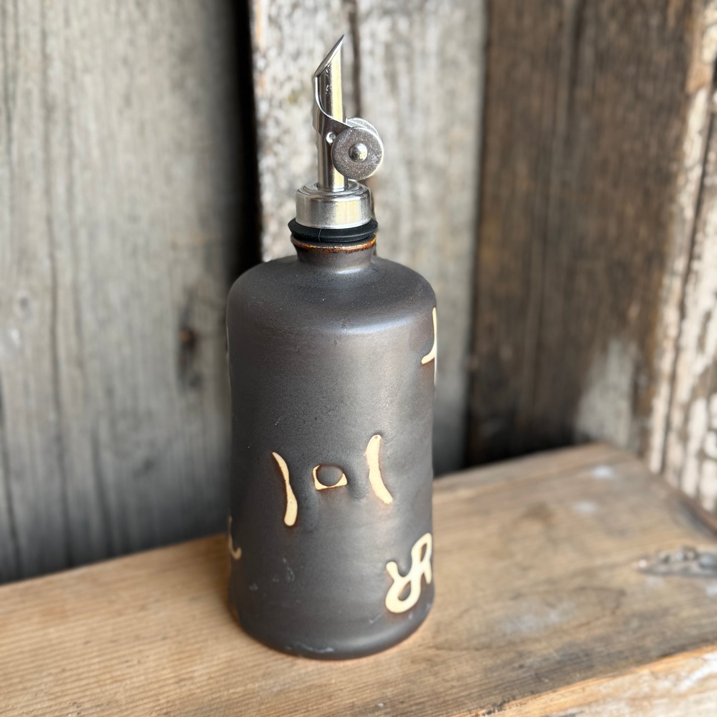 Oil Bottle -  Branded - Leather