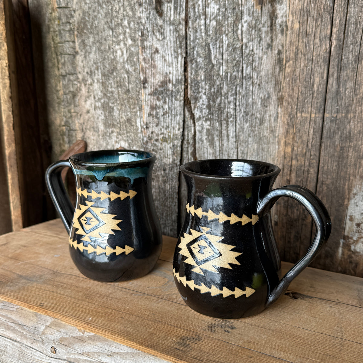 Coffee Mug set of 2- Gunmetal Southwestern
