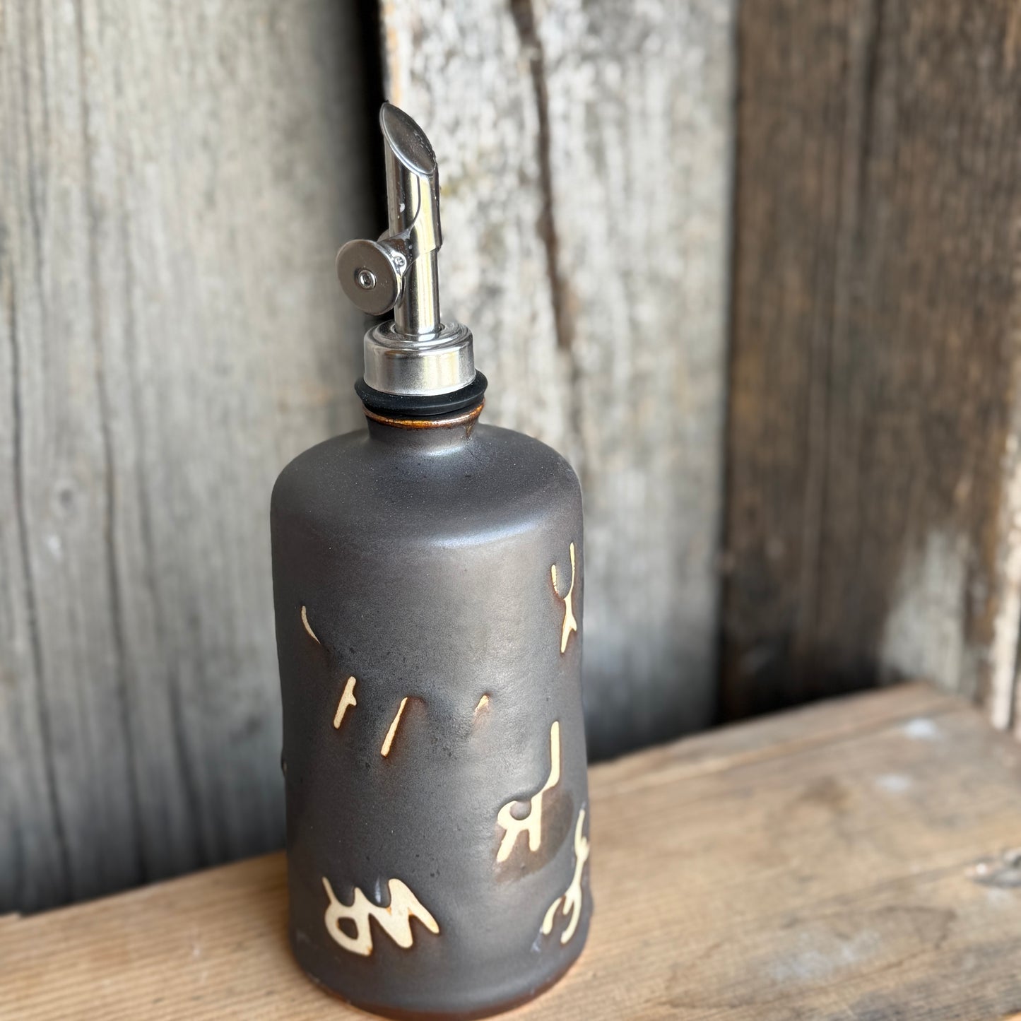 Oil Bottle -  Branded - Leather