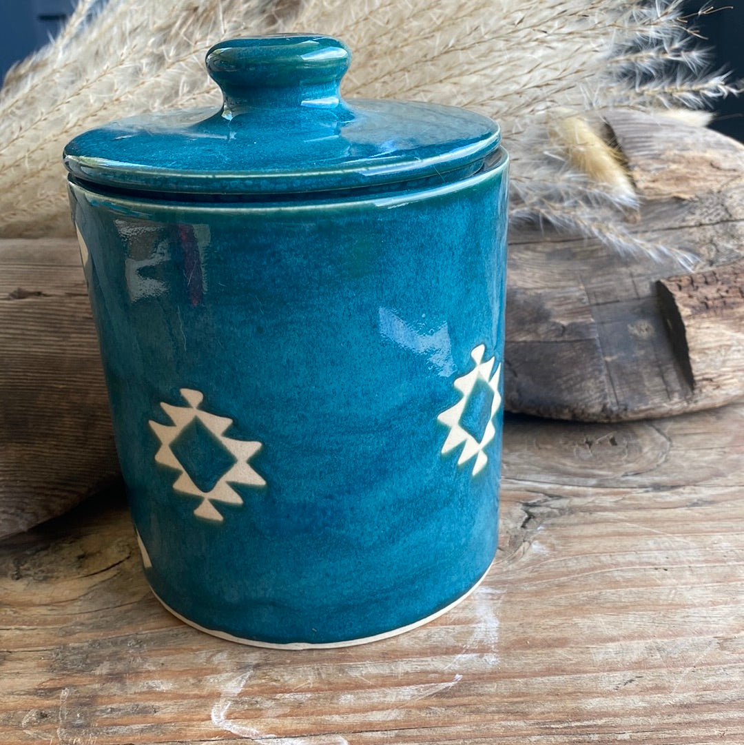 Southwestern Canister Turquoise