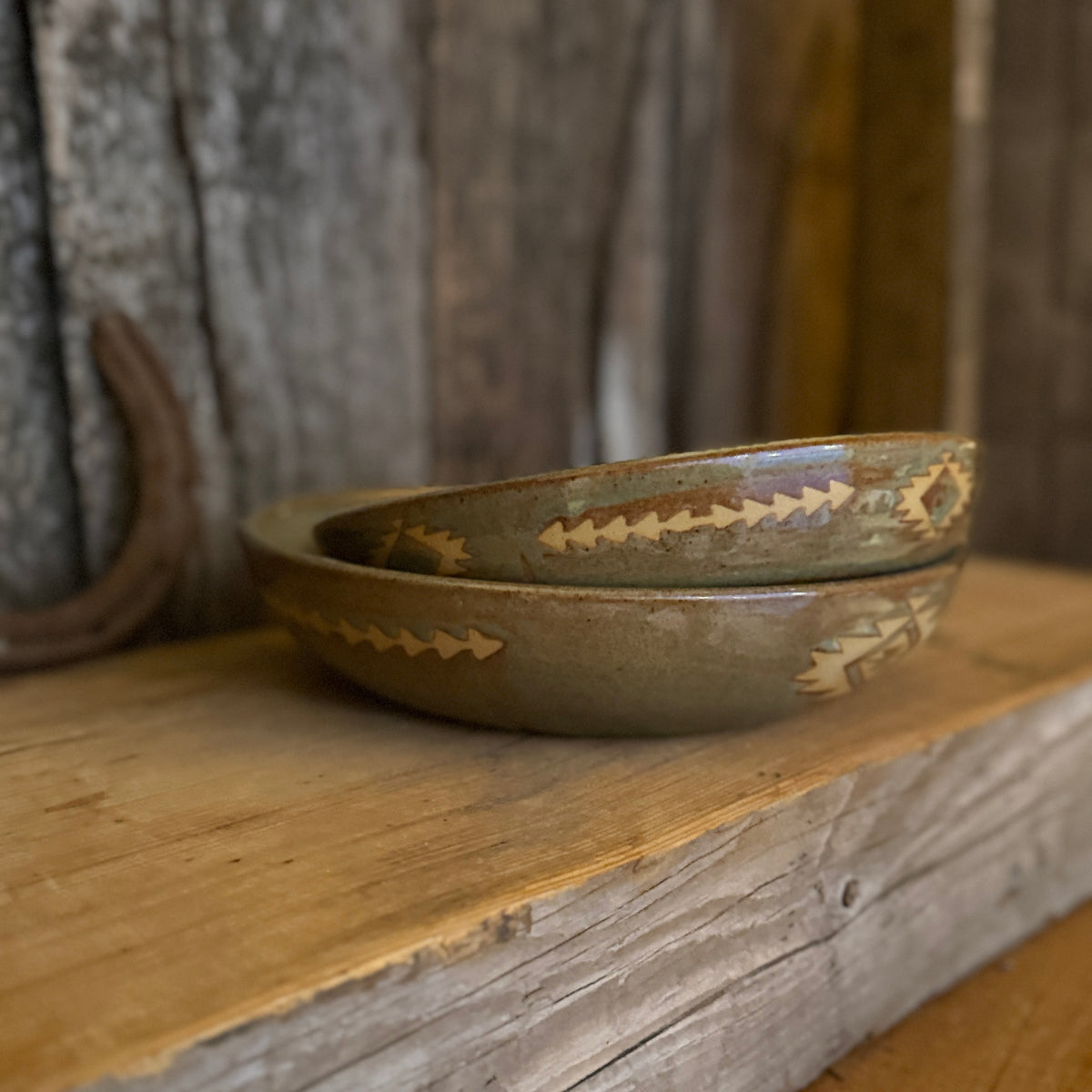 Girl Dinner Bowl/Plate Set of 2- sagebrush southwestern
