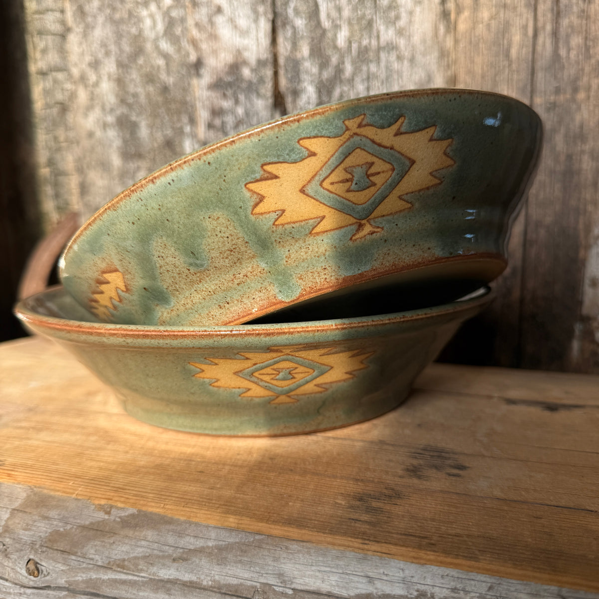 Girl Dinner Bowl/Plate Set of Medium and Large
