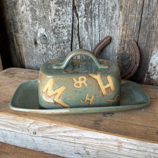 Butter Dish Sagebrush Branded