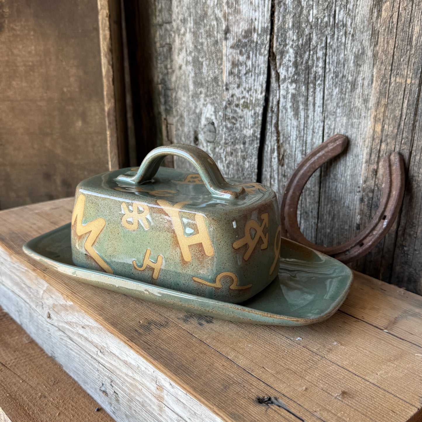 Butter Dish Sagebrush Branded