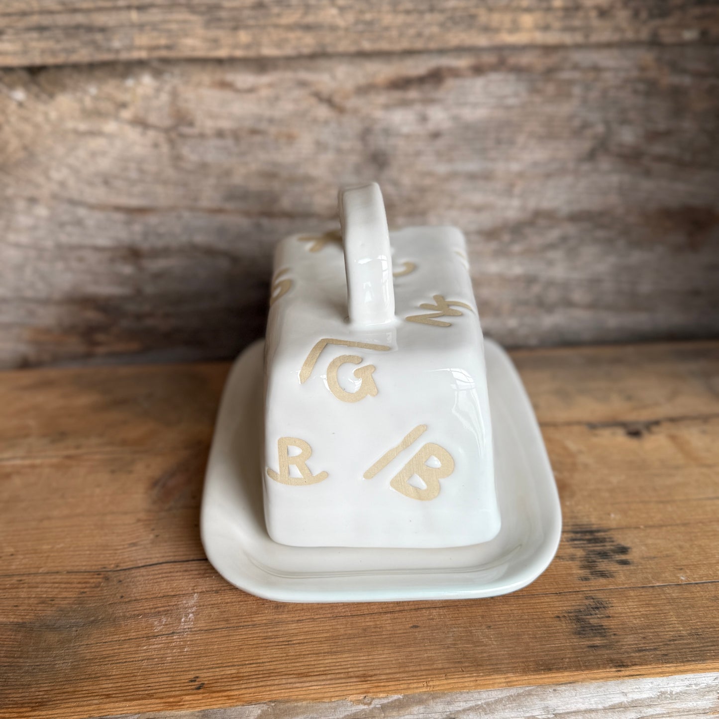 Butter Dish - White Branded