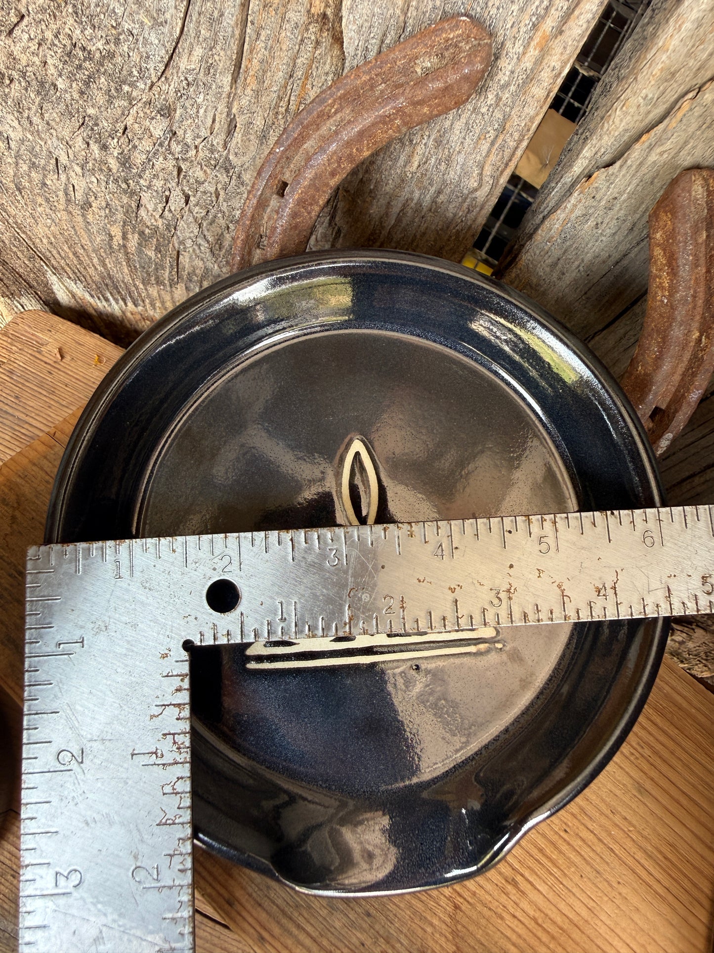 Kitchen Utensil Crock, spoon rest and Oil Bottle - gunmetal boot stitch