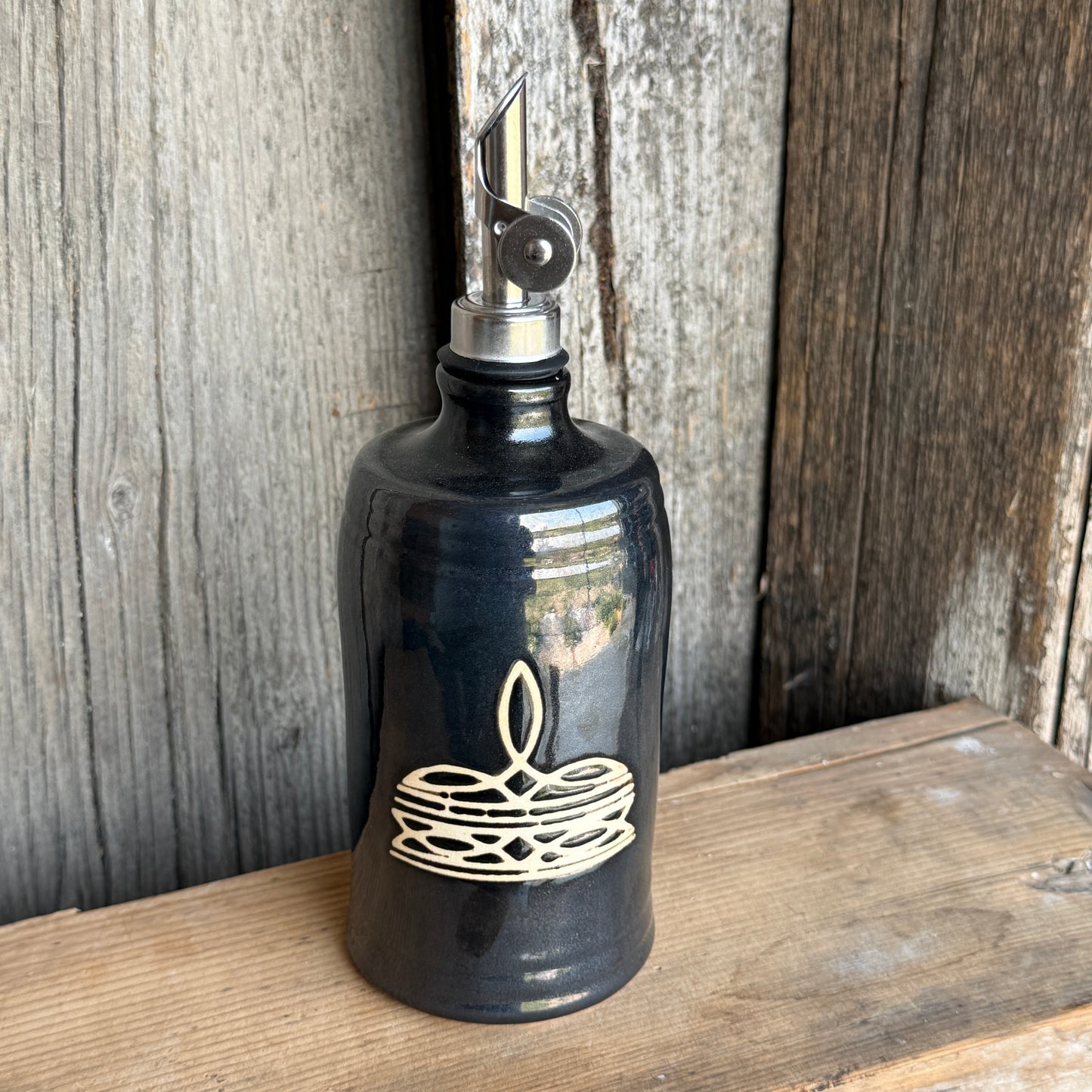 Oil Bottle -  Bootstitch  - Gunmetal