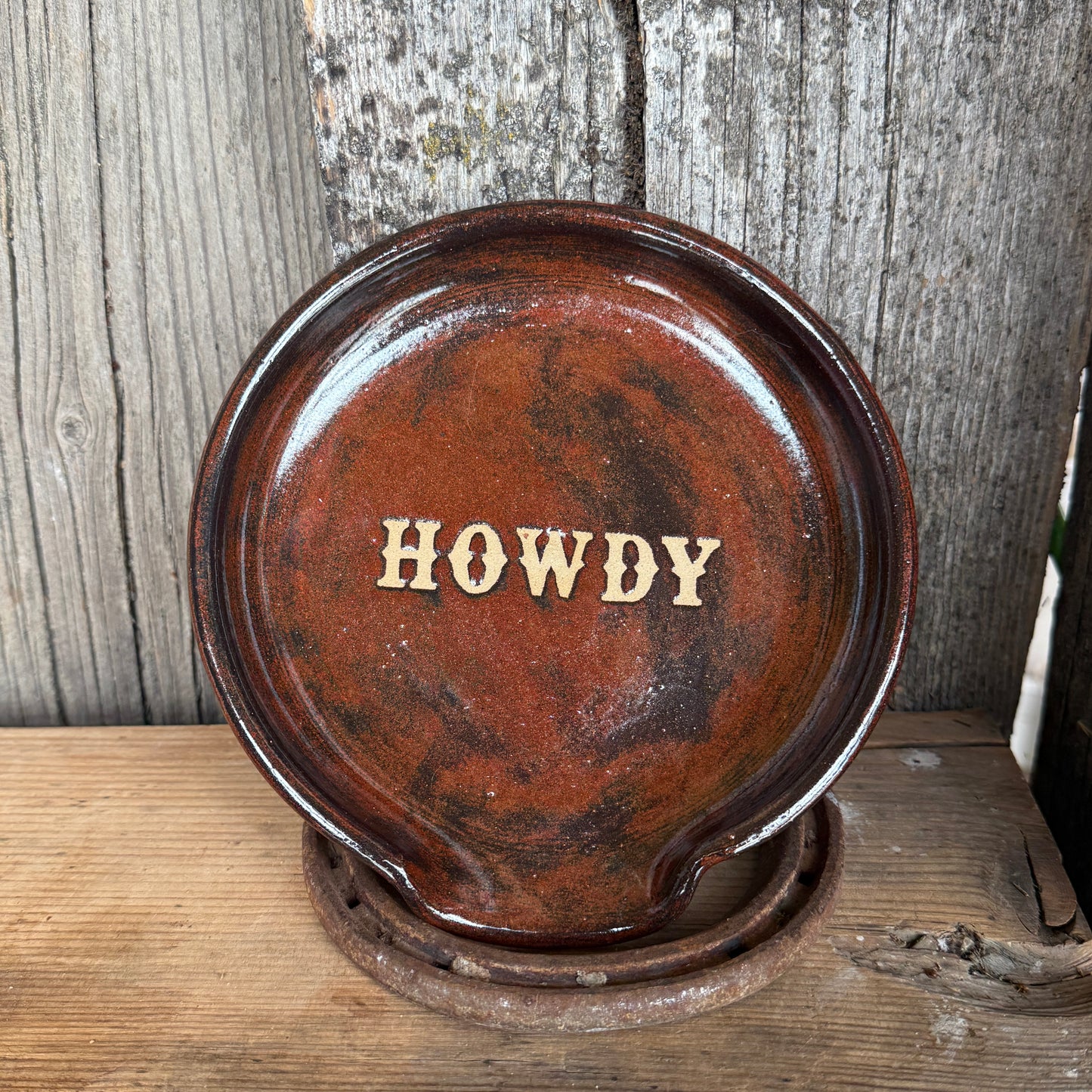 Spoon Rest - HOWDY Rust (2)