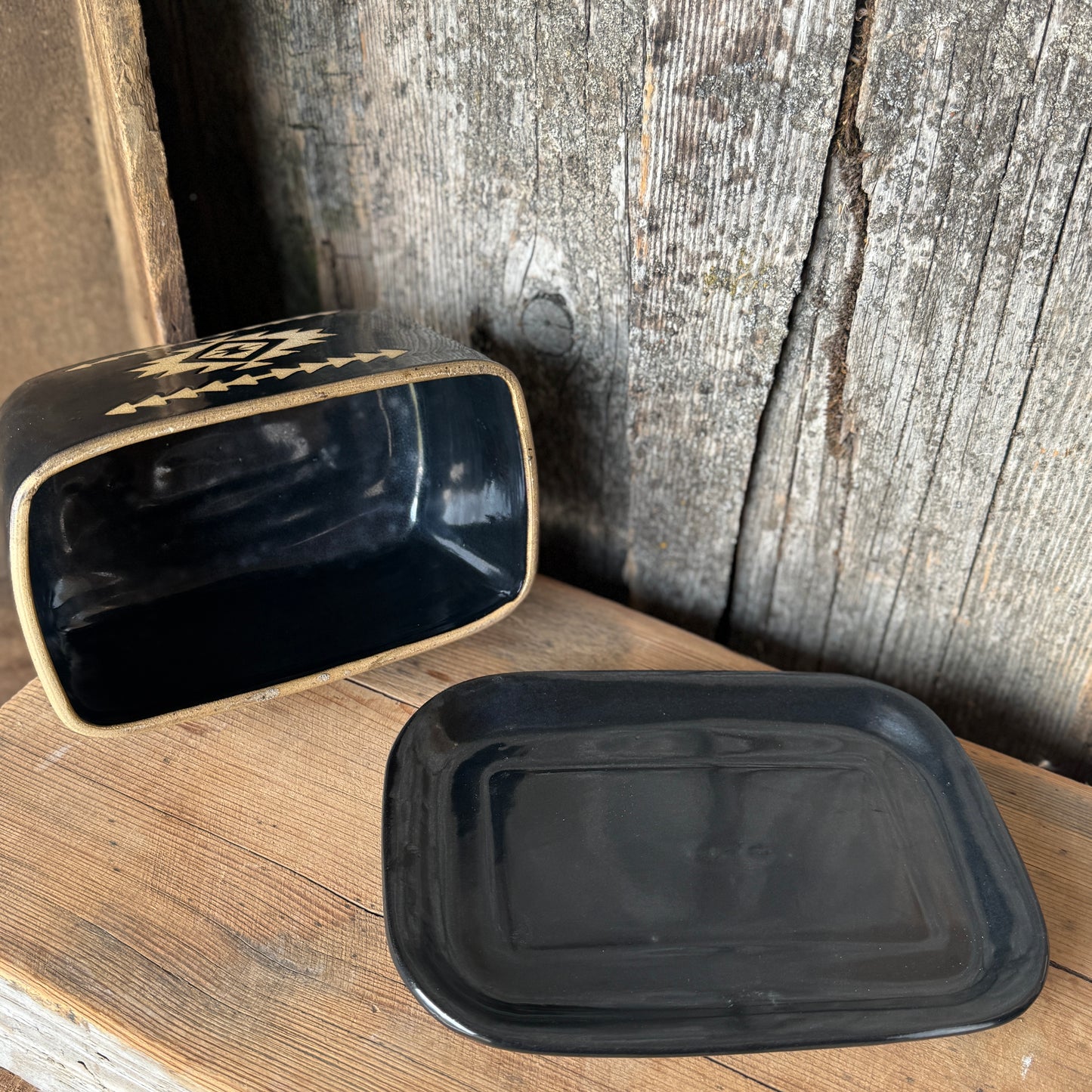 Butter Dish Gunmetal Southwestern (2)