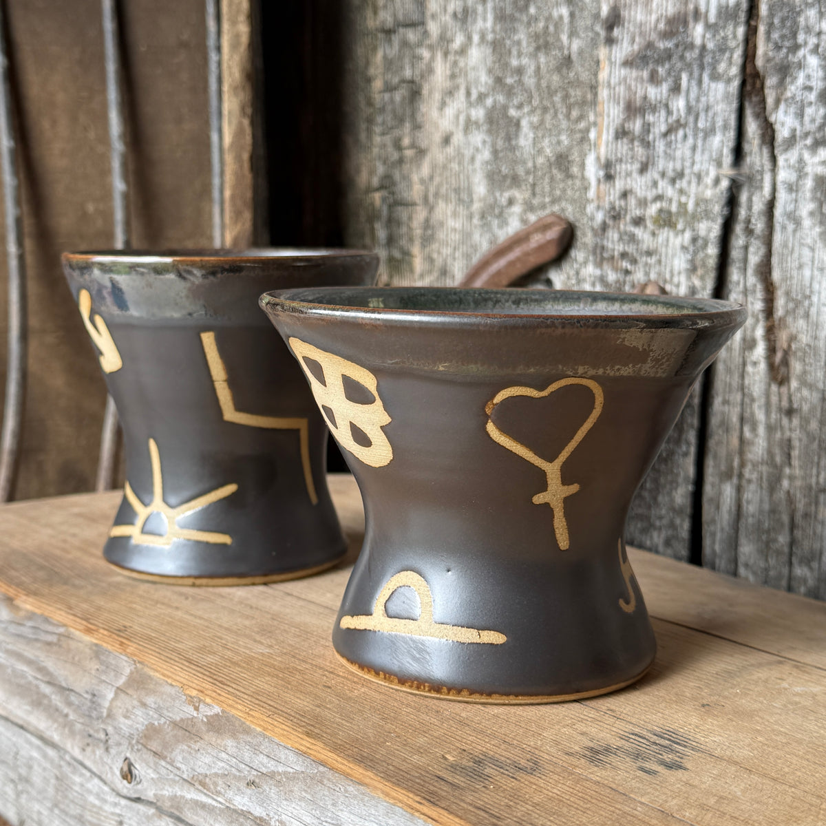 Margtini Cup Set of 2 - Leather Branded