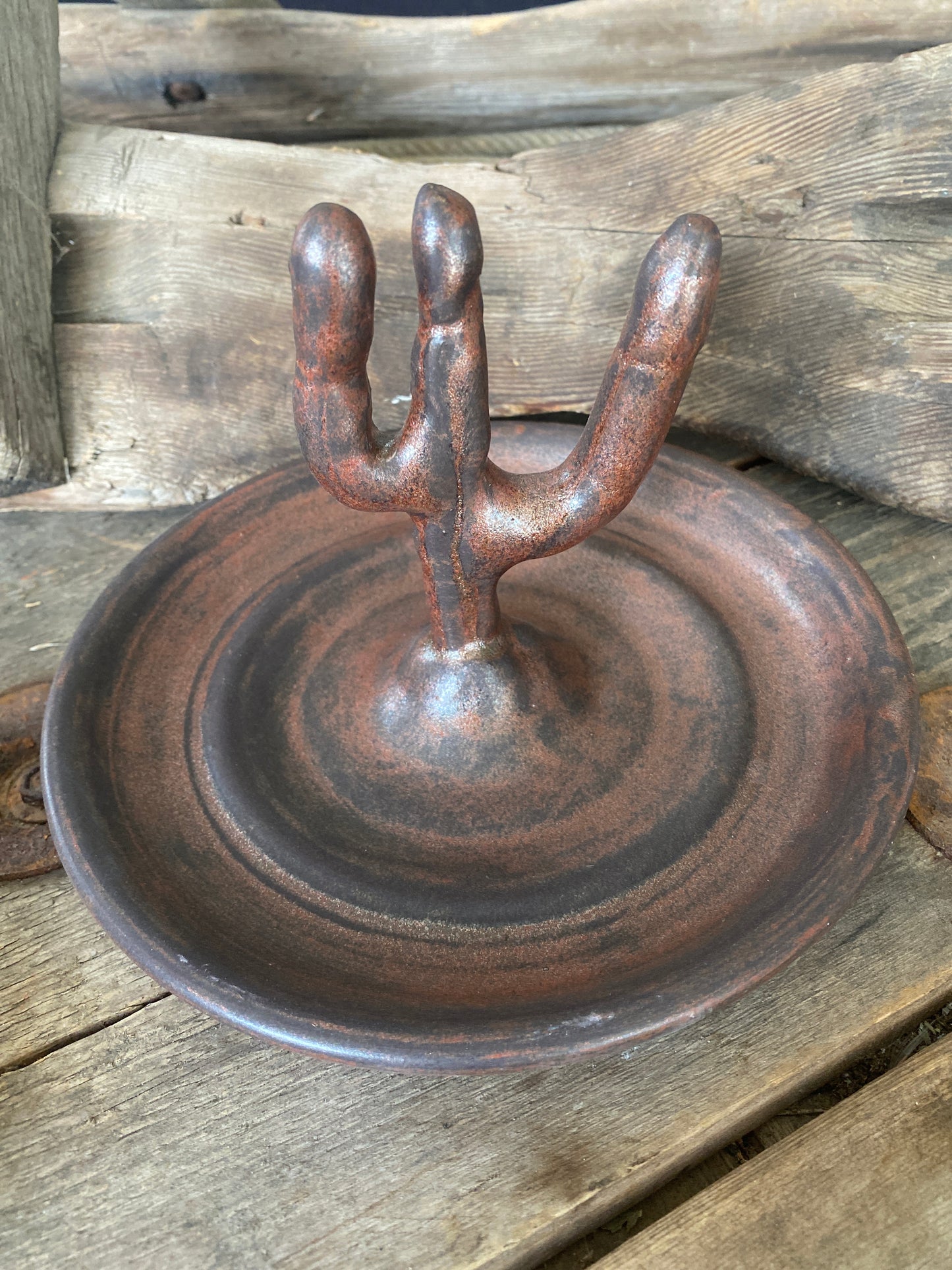 Ring Dish Blackened Copper