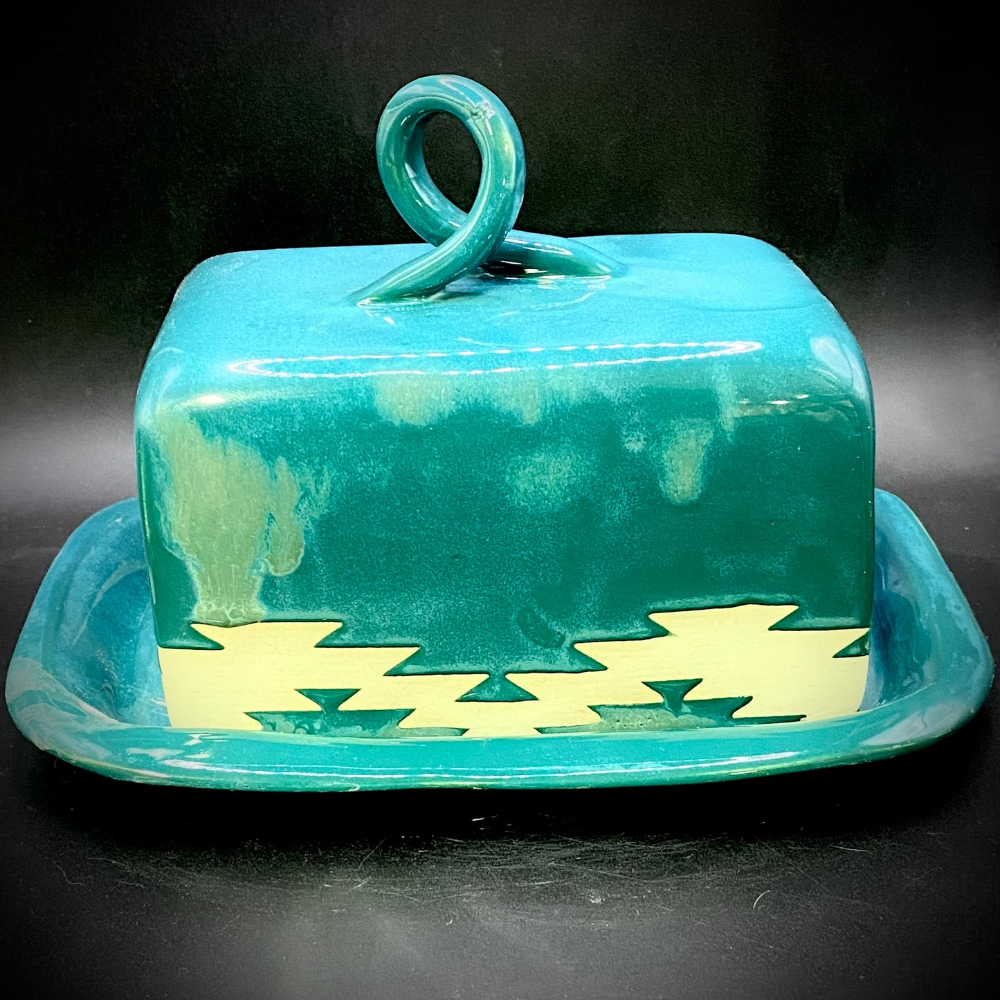 Butter Dish - Full pound butter Turquoise