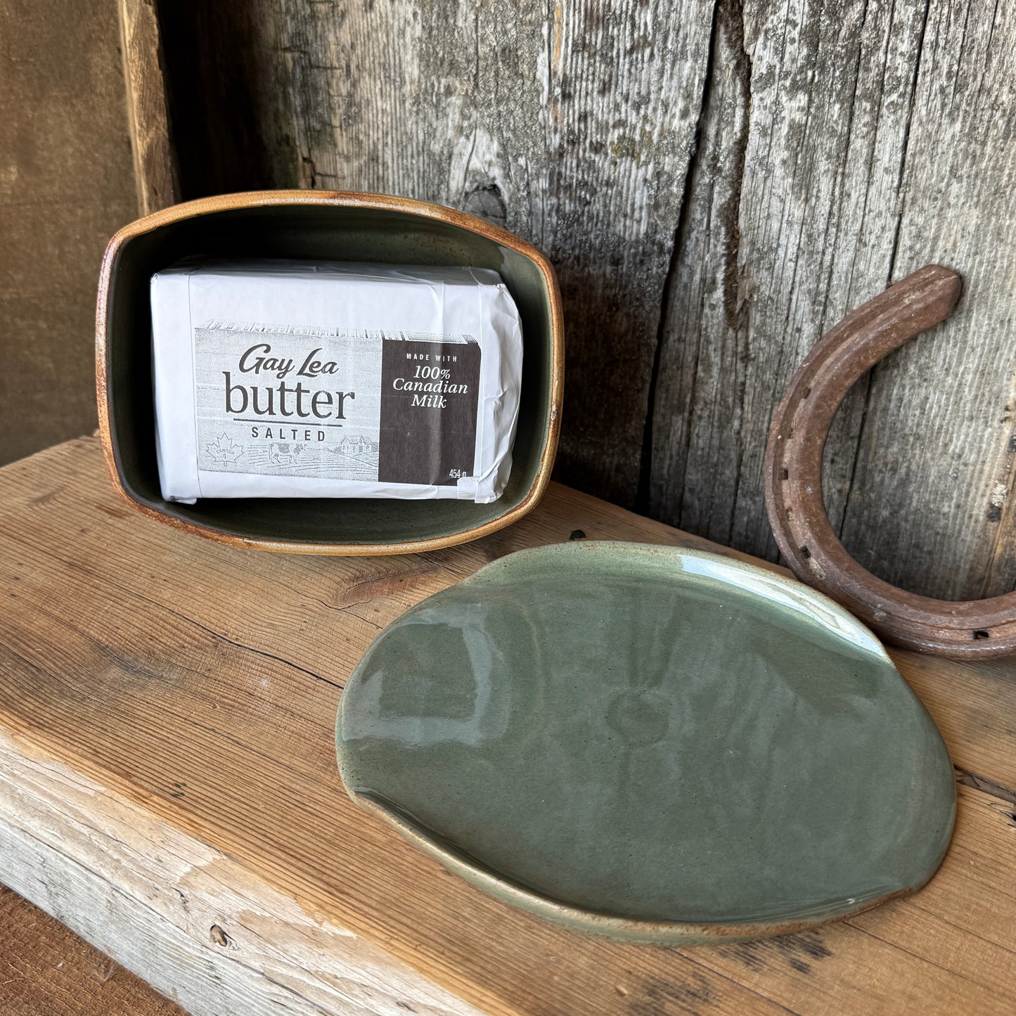 Butter Dish Sagebrush branded