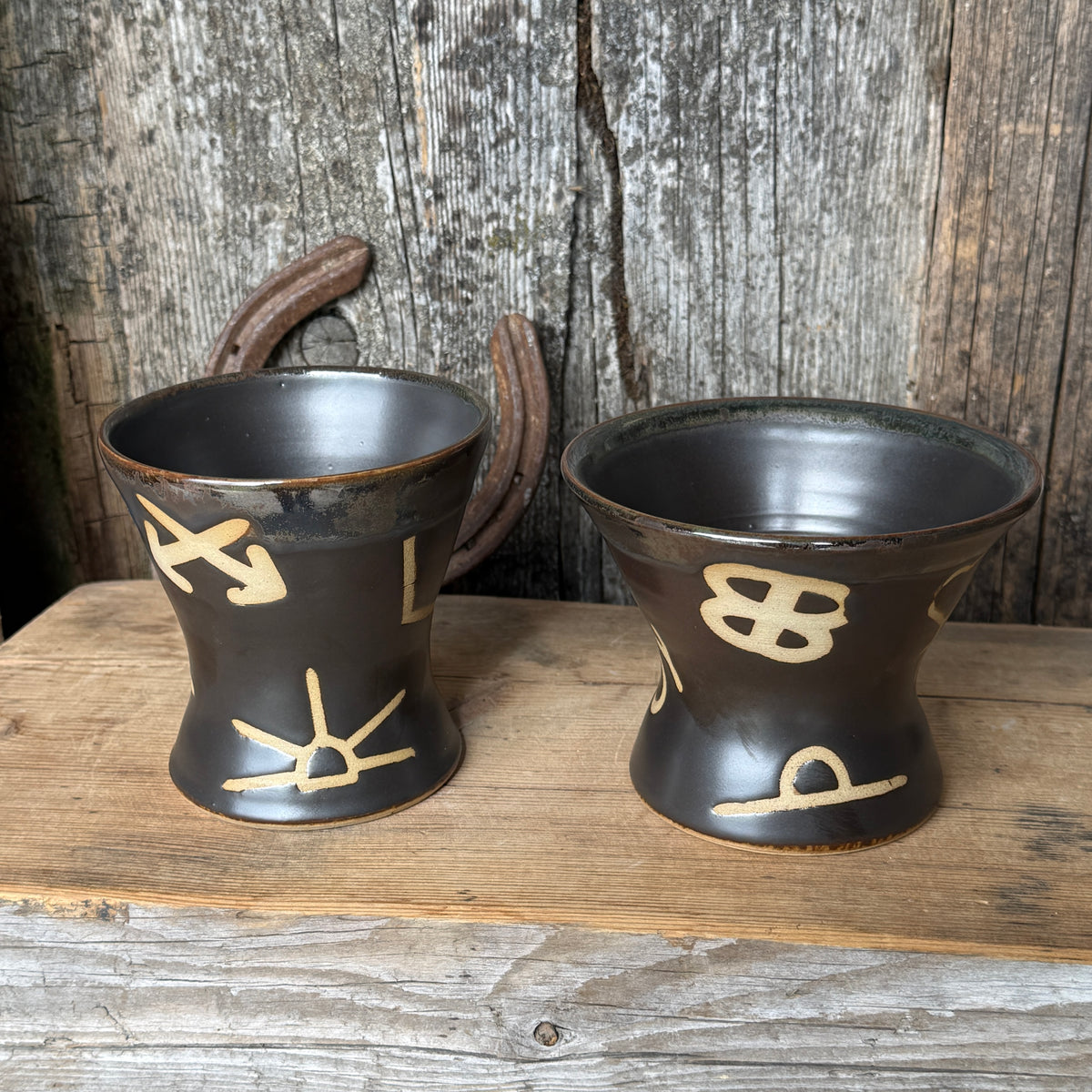 Margtini Cup Set of 2 - Leather Branded