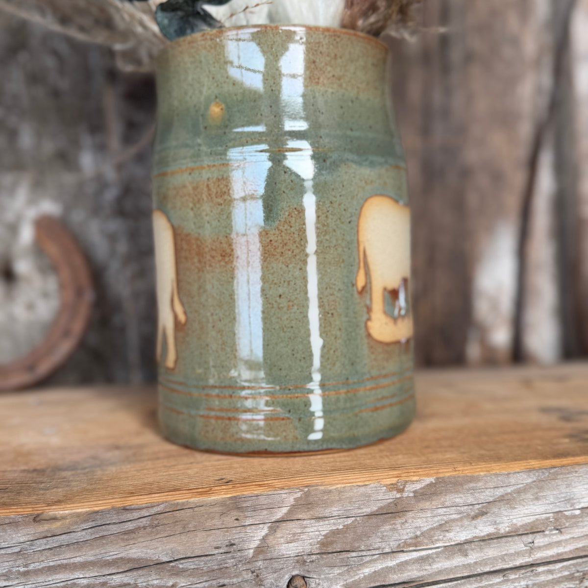 Vase Cattle Southwestern