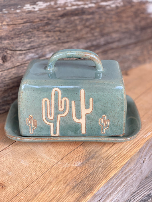 Butter Dish - Sagebrush  Cactus