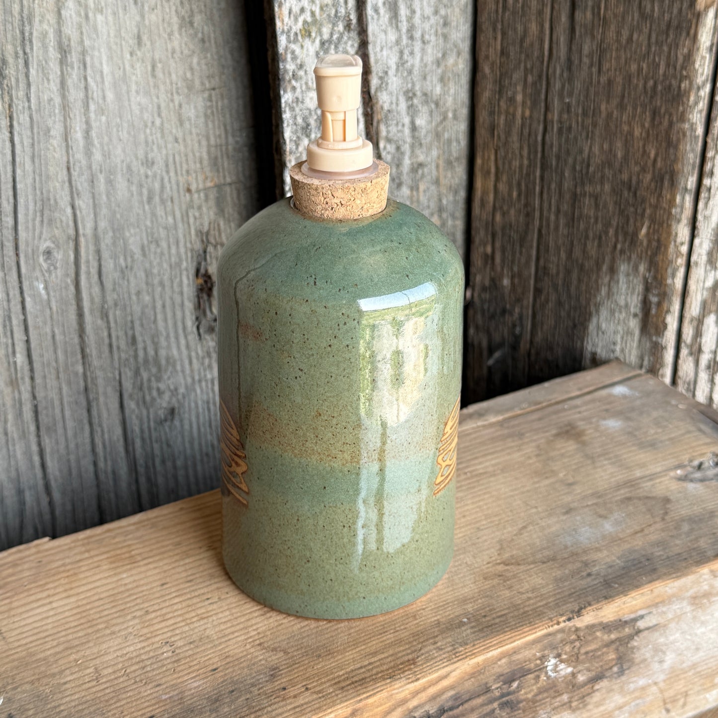 Soap Bottle - Bootstitch : sagebrush patina