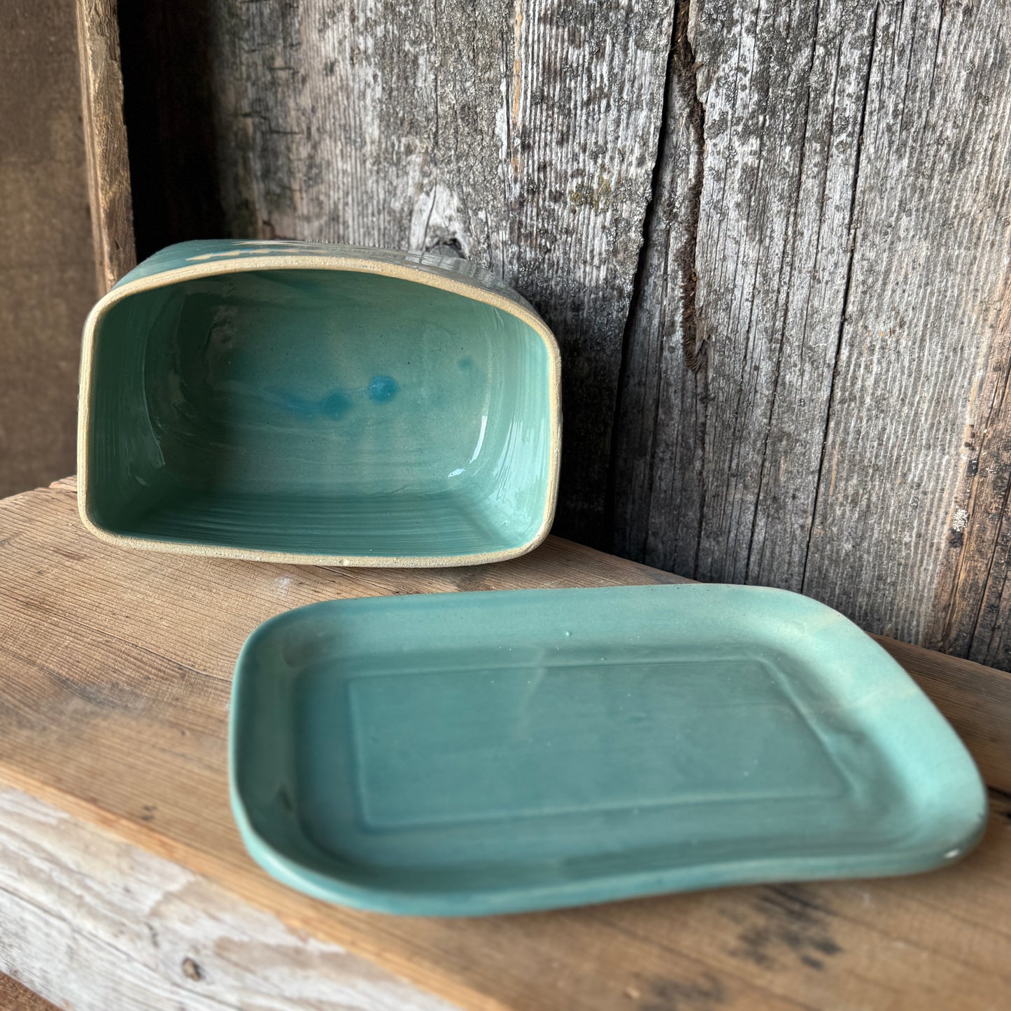 Butter Dish Tiffany Turquoise Southwestern