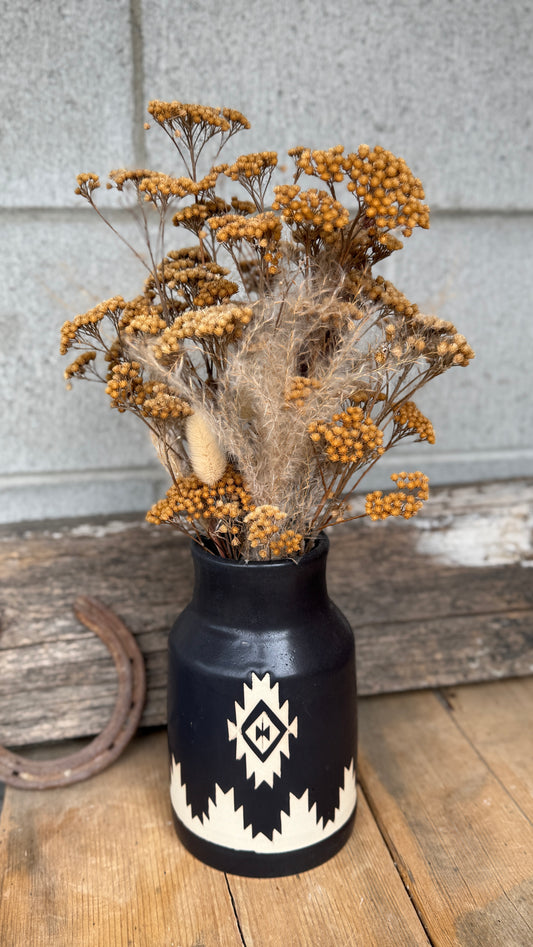 Vase - Southwestern - Black 6.5”