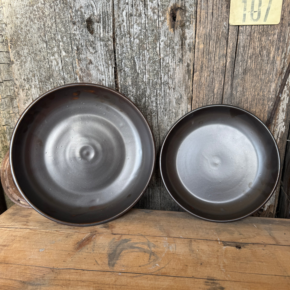 Girl Dinner Bowl/Plate Set of Small and Medium