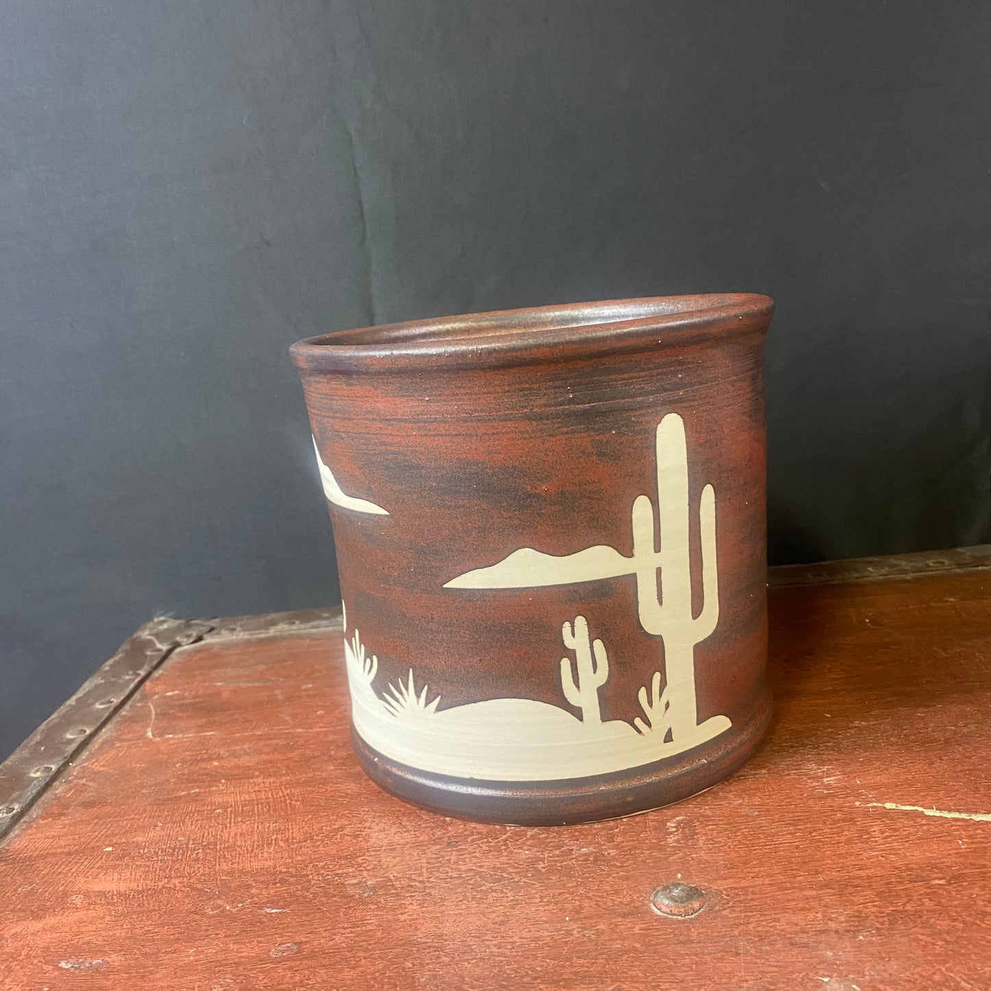 Saguaro Desert in Blackened Copper